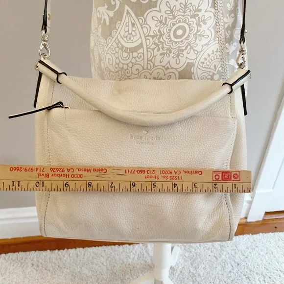 Kate Spade Cobble Hill Finley New York Pebbled Leather Crossbody – Off-White - Picture 9 of 11